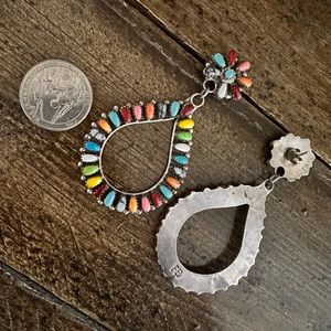 Stamped and sterling earrings